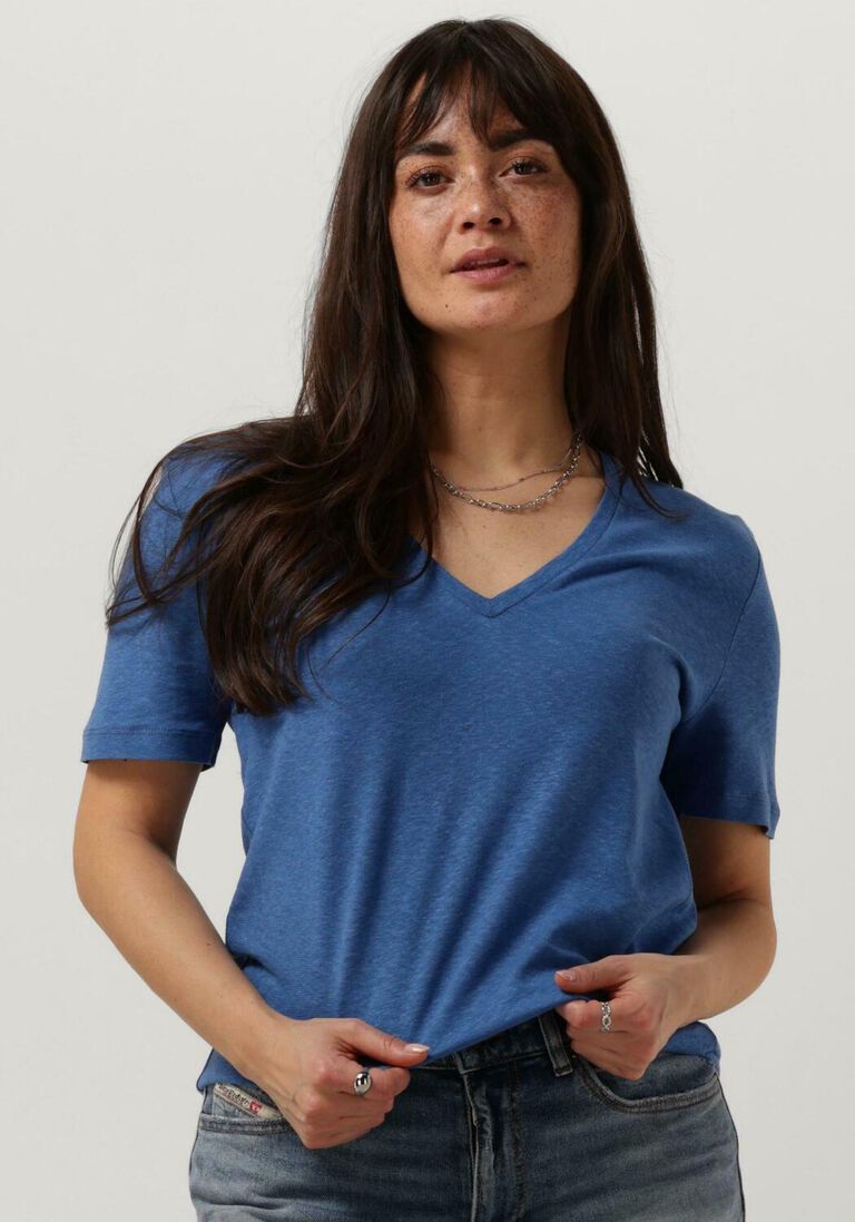 ACCESS kobalt access top short-sleeve v blouse