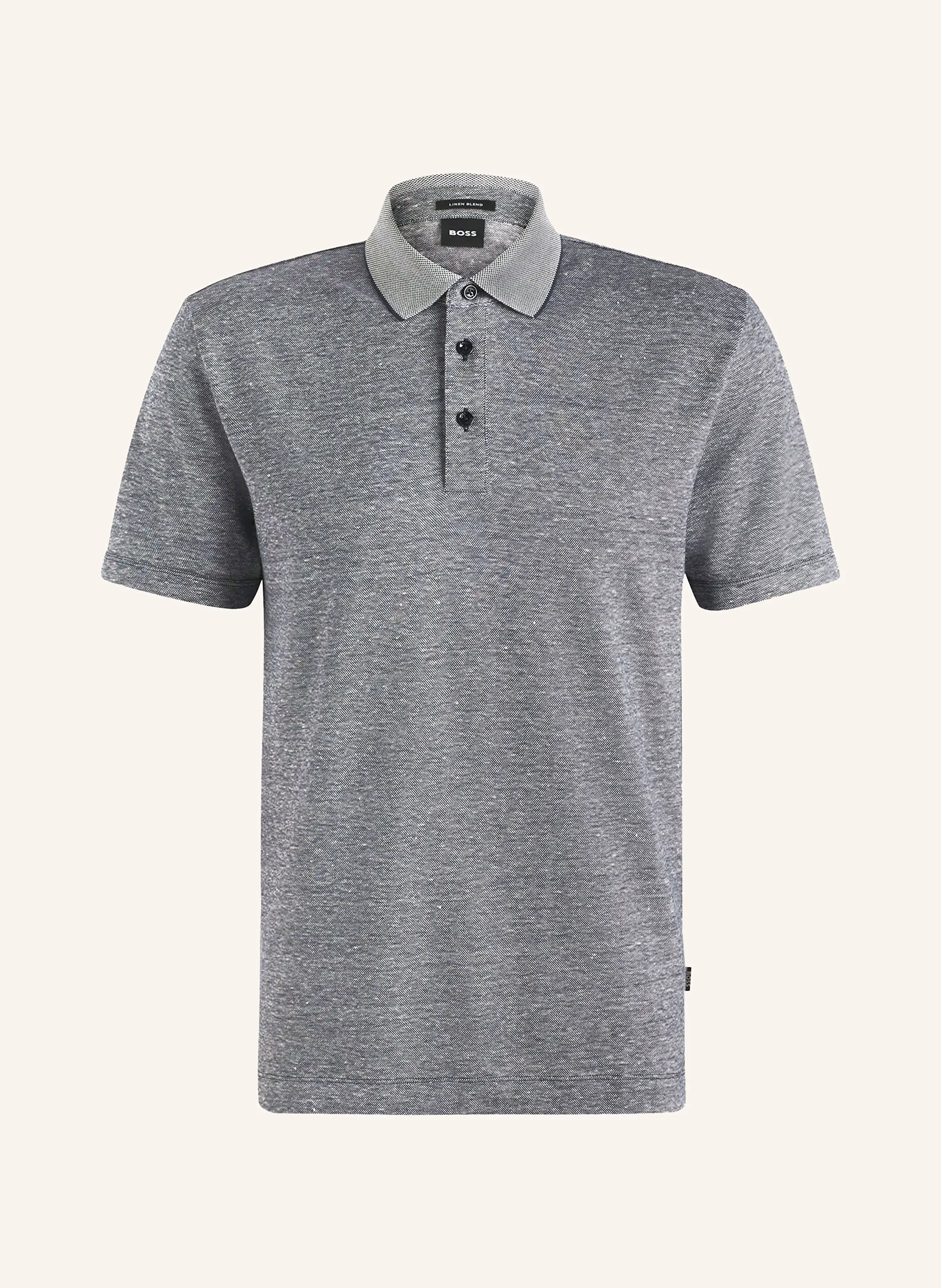 BOSS Piqué-Poloshirt PRESS mit Leinen