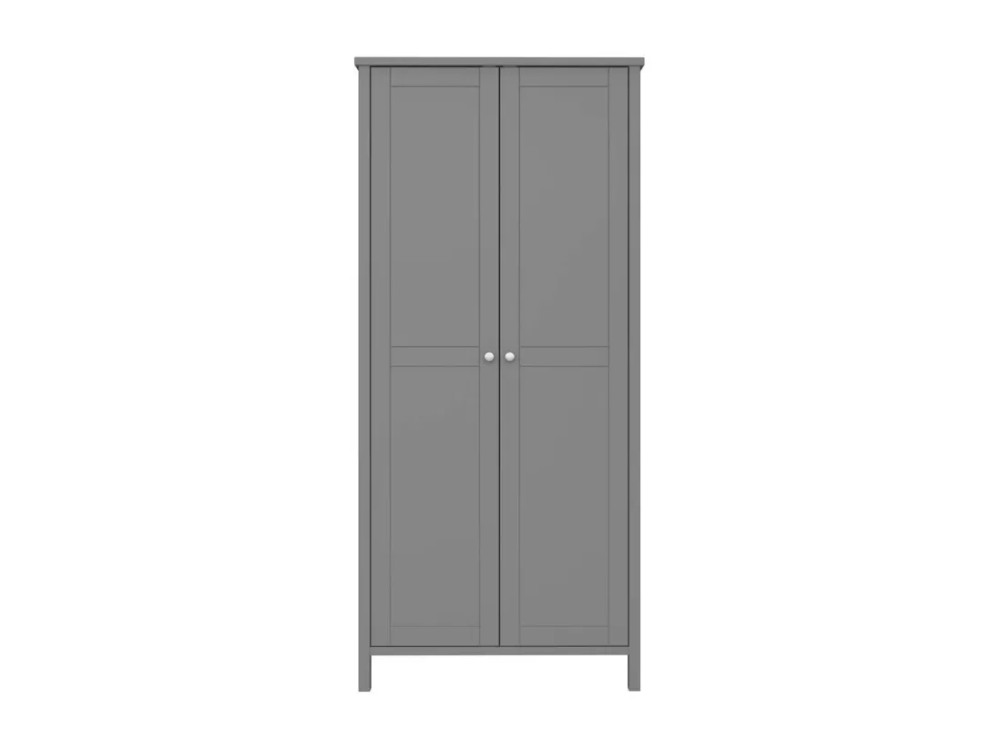 Tromsø armoire de rangement 2 portes et étagères supplémentaires gris.