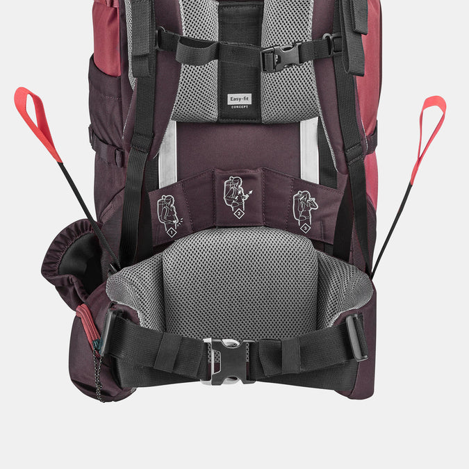 Decathlon Forclaz - Mochila Forclaz MT100 Easyfit Feminina de 50 litros para Mochilão