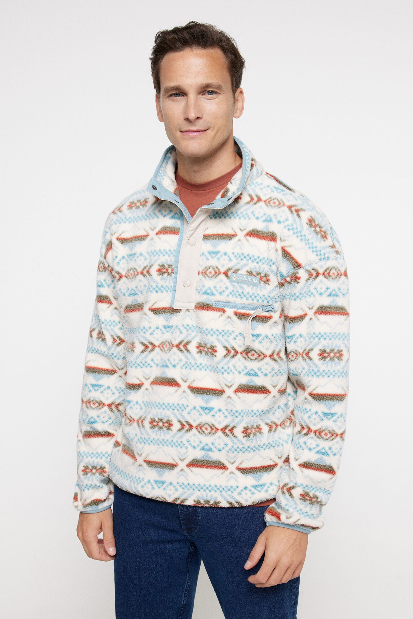 Jaqueta masculina Columbia™ Helvetia™ com fecho de pressão e fleece