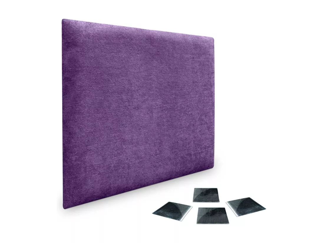 DHOME Lot de 1 Panneaux muraux en tissu auto-adhésifs Panneaux muraux absorbants acoustiques Protection contre les chocs (Lilas, 60x60cm, x1)