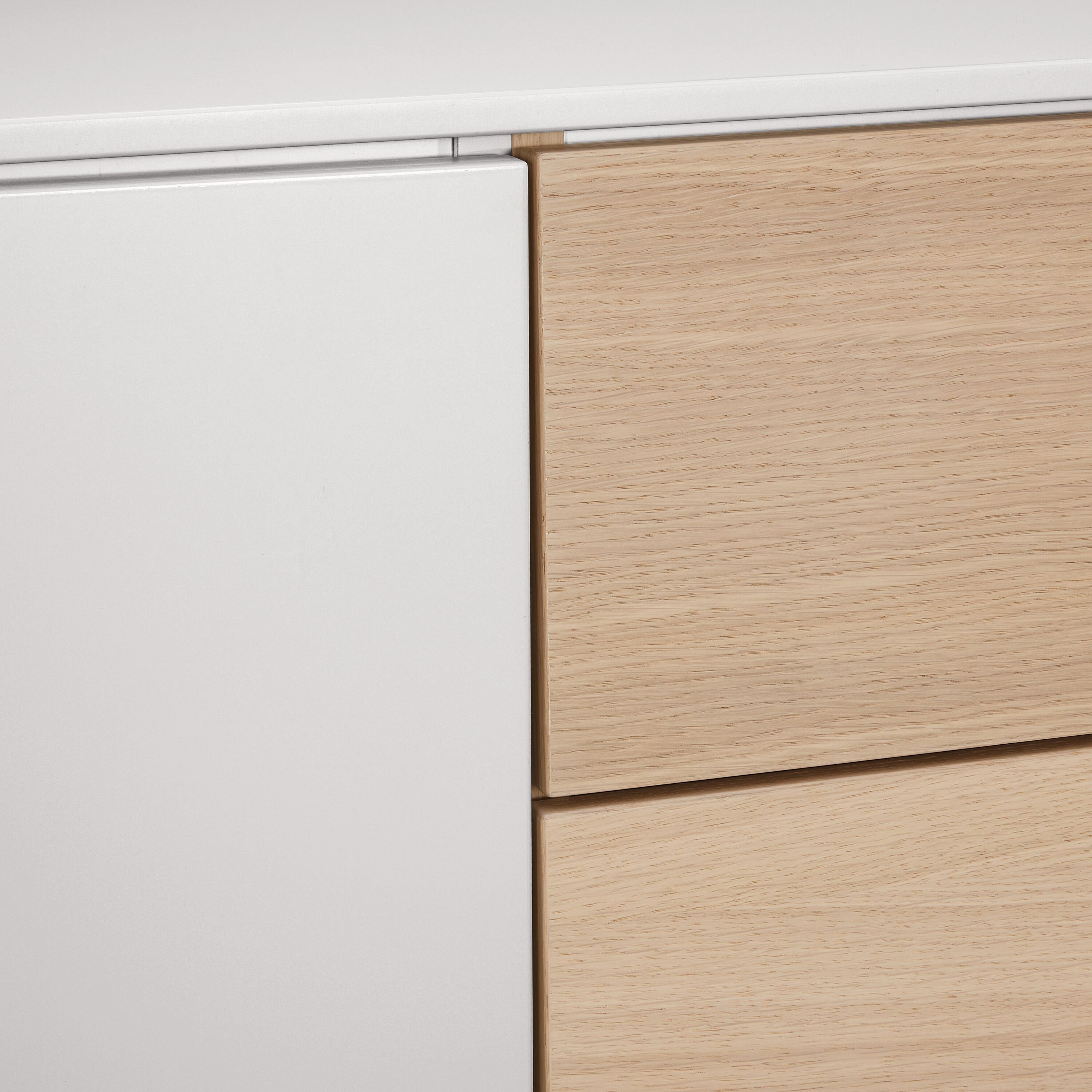 TILL Sideboard - Hellgrau / B: 168.0 cm x T: 41.0 cm x H: 77.0 cm