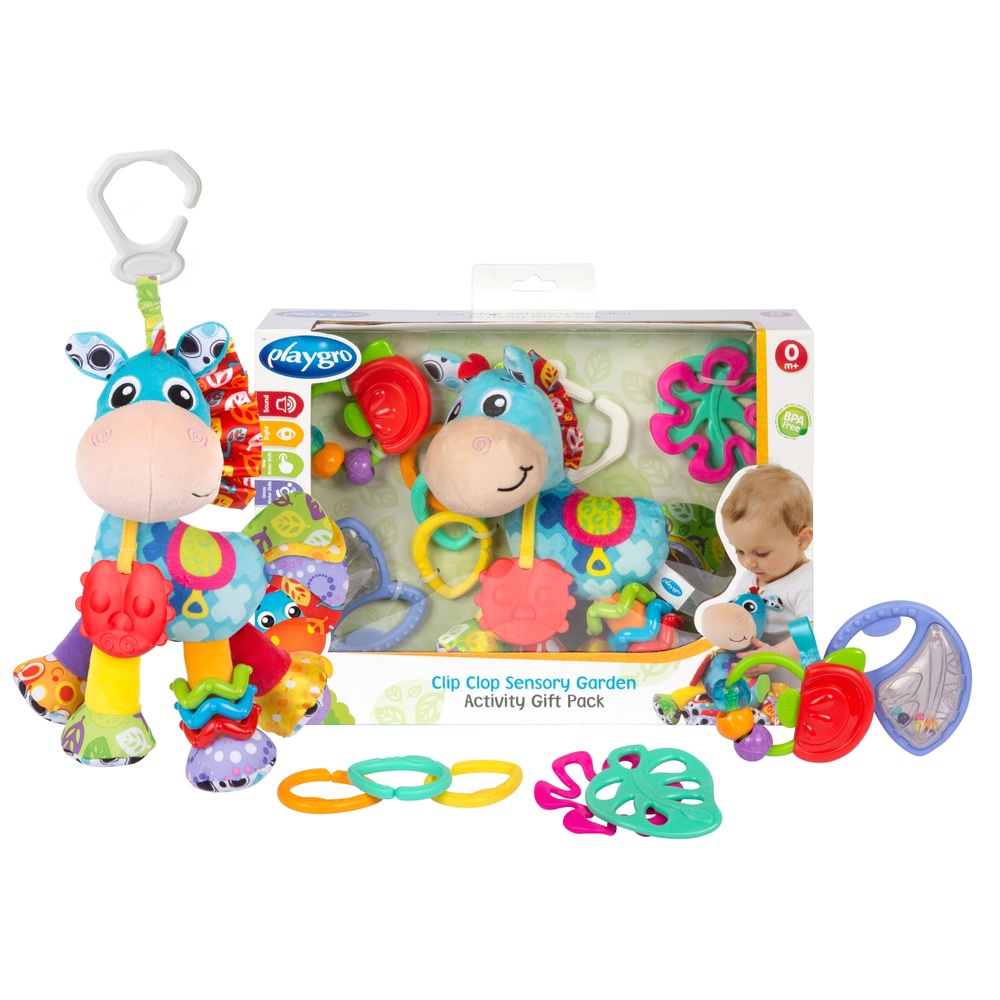 Playgro Clip Clop Sinnesgarten Neugeborenen-Geschenkset