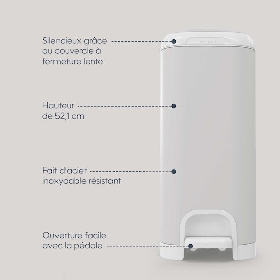 Poubelle à couches select   Gris        de               Diaper Genie