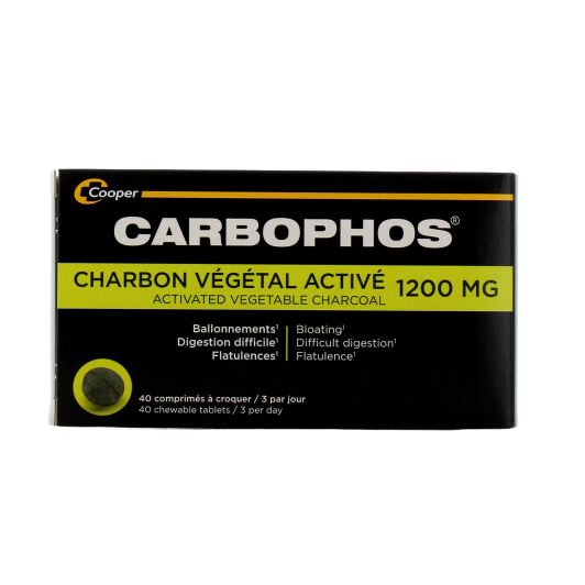 Carbophos Charbon Végétal Activé - Flatulences, Ballonnements, Digestion Difficile