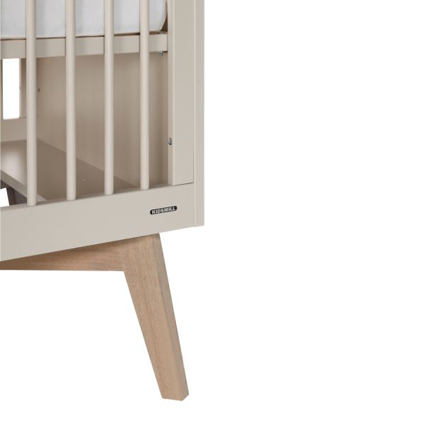 Kidsmill Sixties Ledikant 70 x 140 cm - Oatmeal / Eiken
