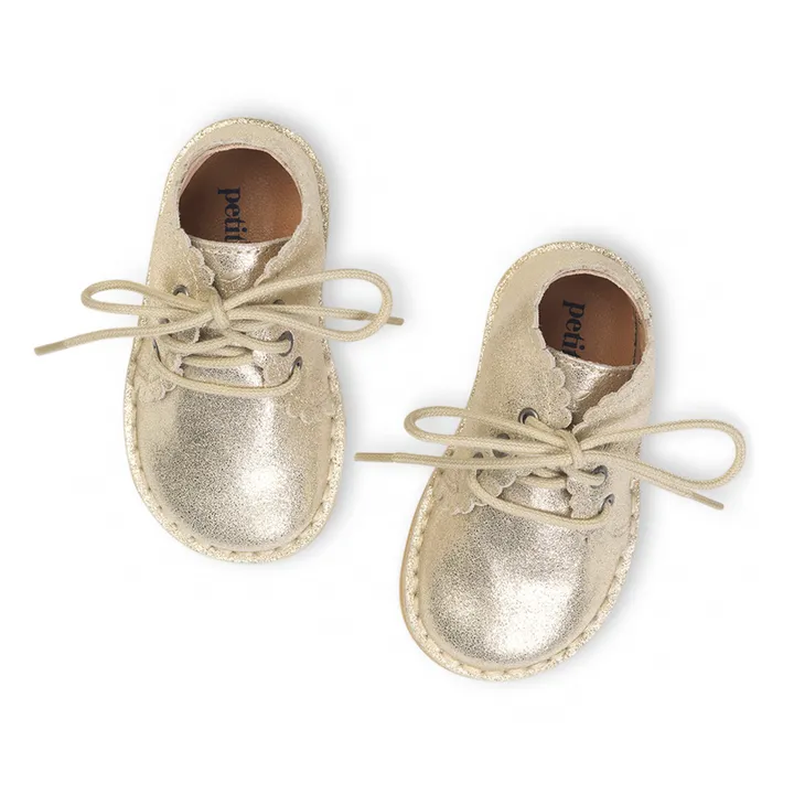 Petit Nord Boots Lacets Scallop | Doré