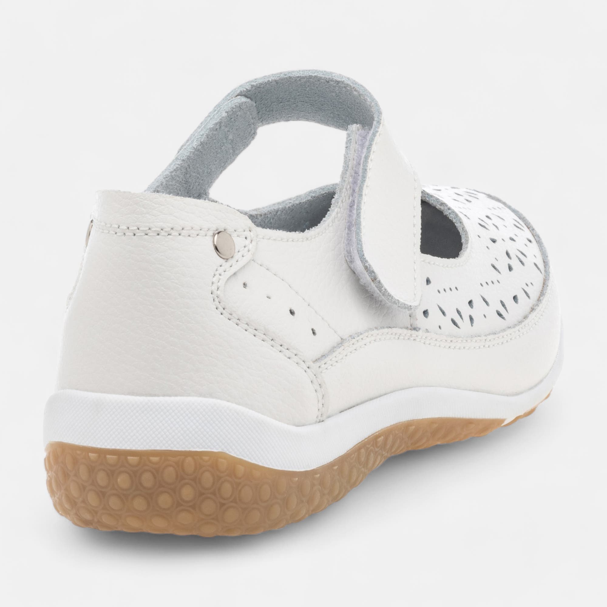 Escarpins pieds sensibles Femme en cuir blanc