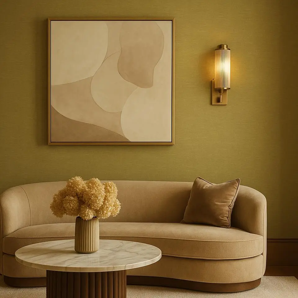 Dutch Wallcoverings Vliesbehang Linen & Textures uni - groen - 10,05m x 53cm