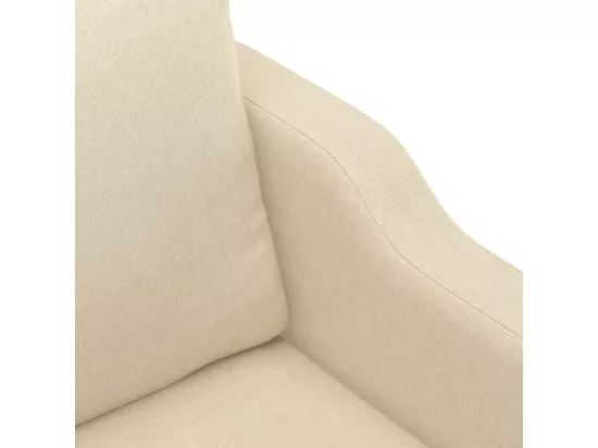 Canapé à 2 places Crème 140 cm Tissu