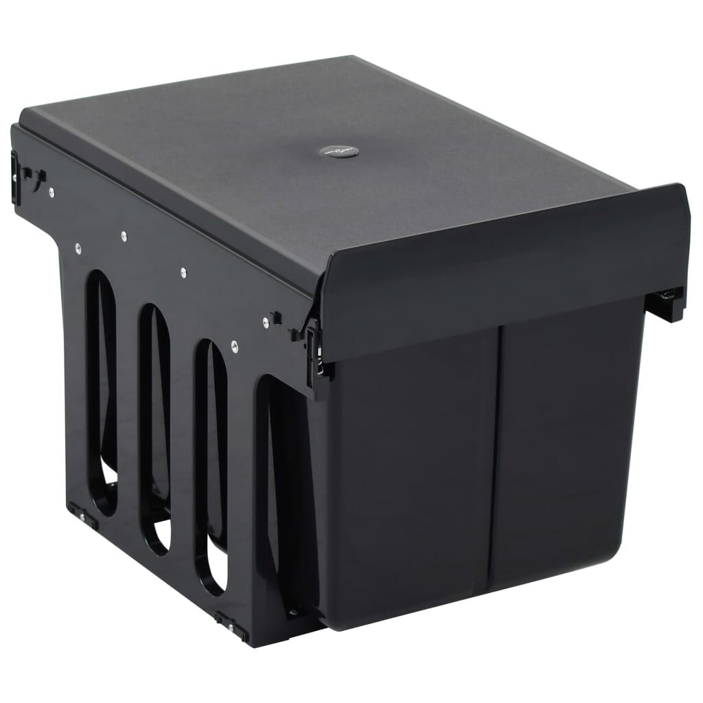 vidaXL Keukenafvalbak, uittrekbaar, softclose, 36 L