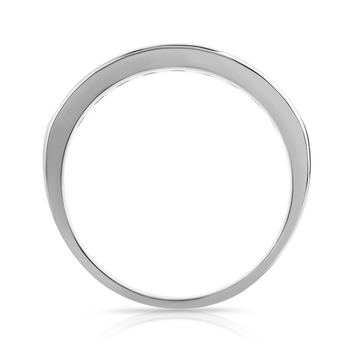 Alliance platine 950 demi-tour diamants 3,8 mm