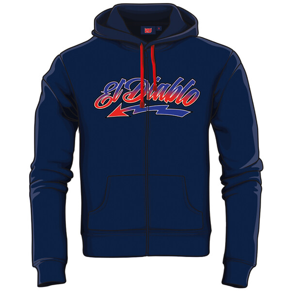 Fabio Quartararo - Sweat zippé à capuche femme El Diablo Bleu / Rouge