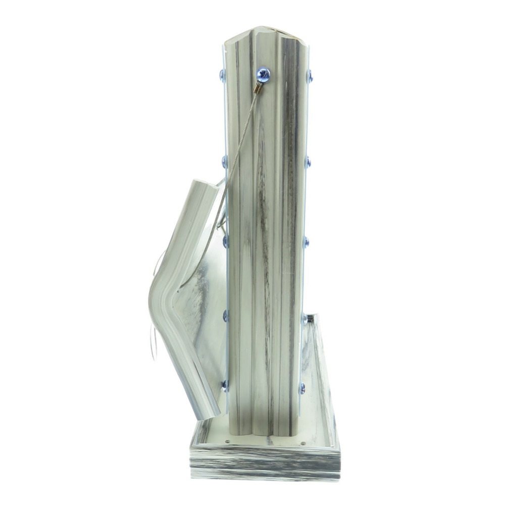 Mangeoire silo pour graines, gris blanc transparent, pour oiseaux
