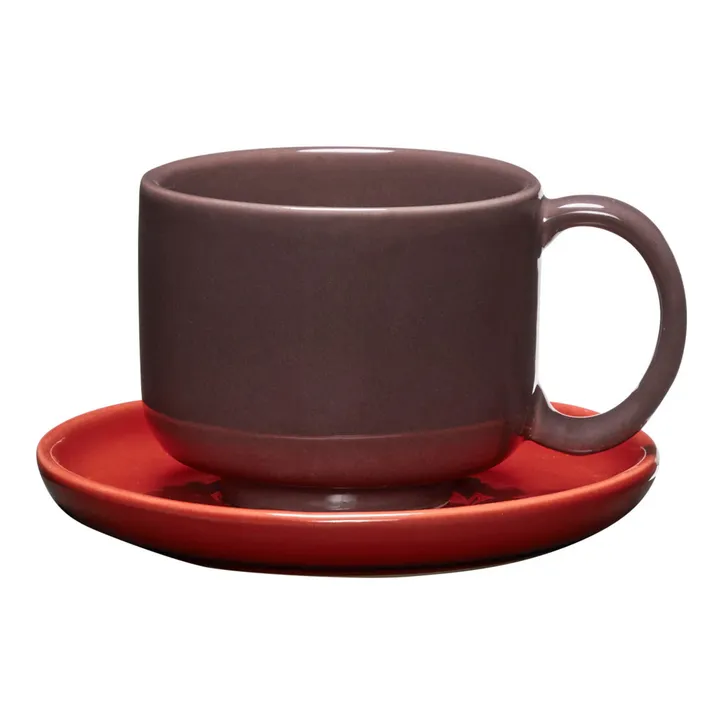 Hübsch Tasse et sous-tasse Amare | Bordeaux