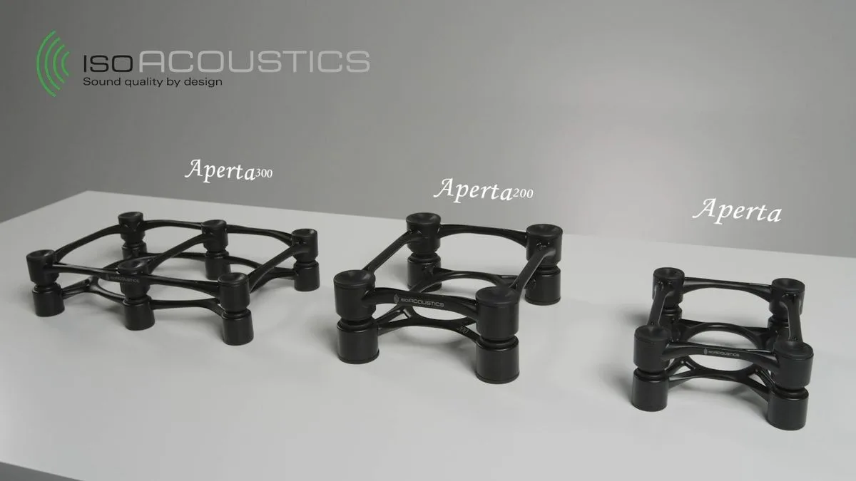IsoAcoustics Aperta 200 Noir (la paire) Absorbeurs acoustiques