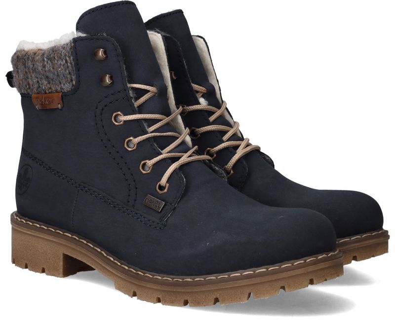 Rieker Veterboots Blauw Dames