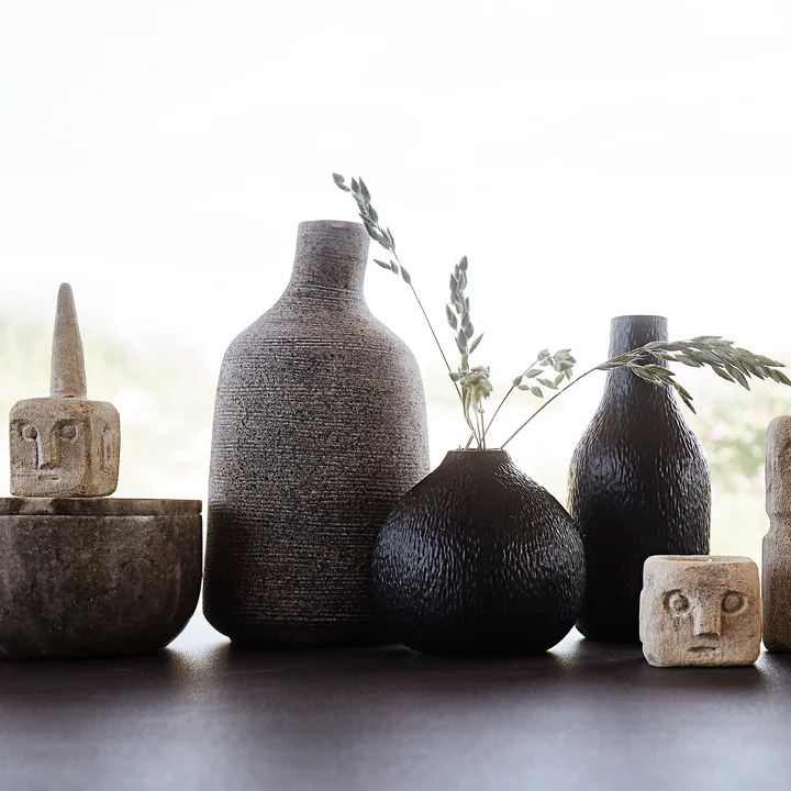 Muubs - Stain Vase small, grau / braun