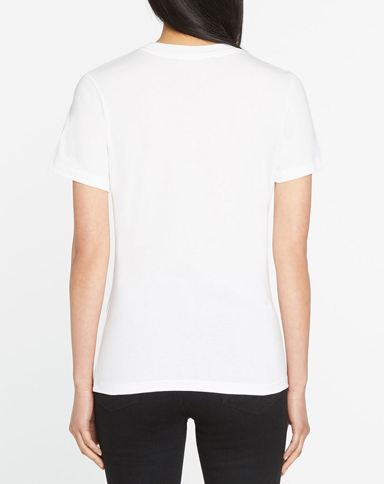 Calvin Klein Jeans T-Shirt Monogram Glitter blanc