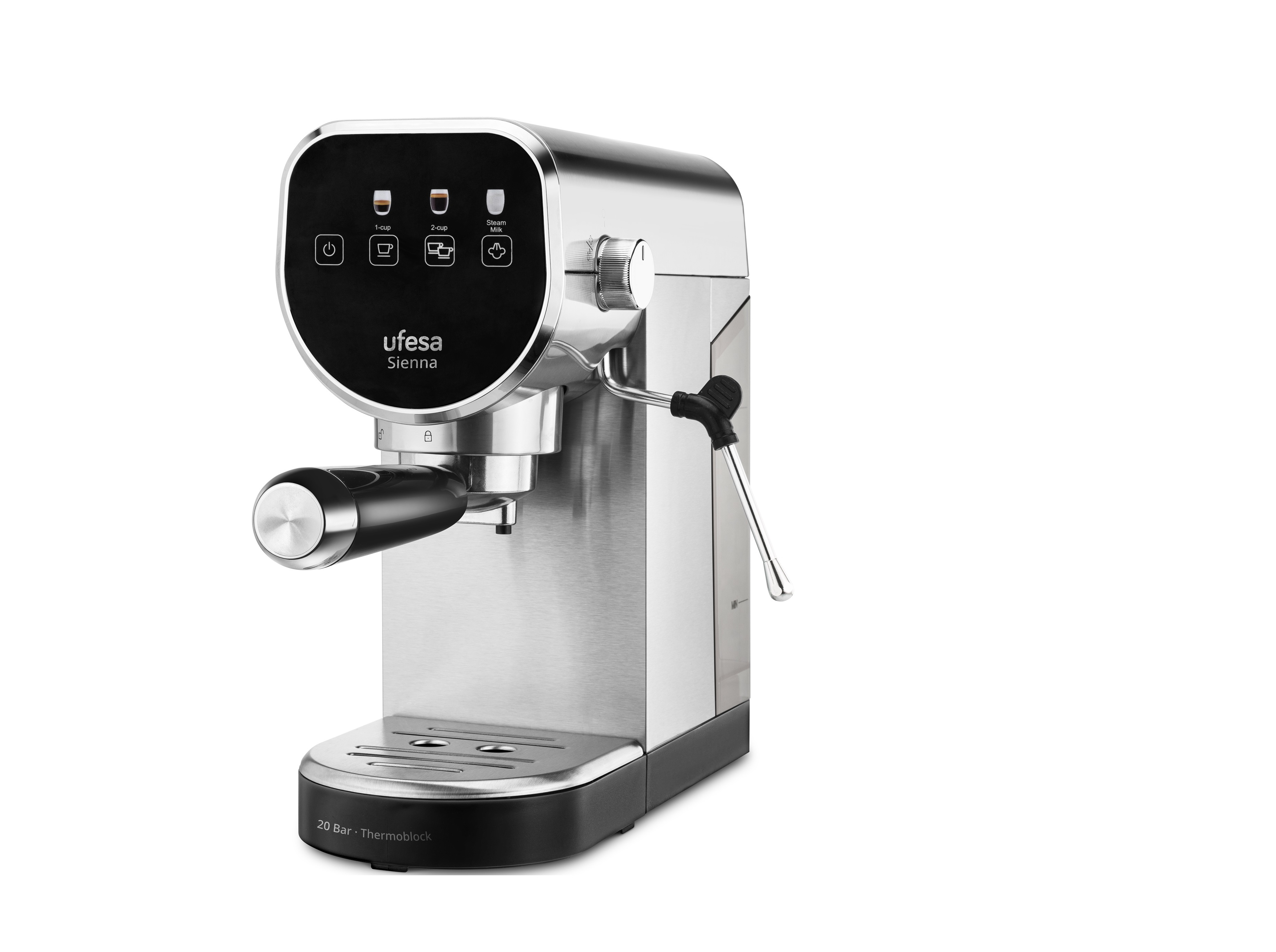 MÁQUINA CAFÉ EXPRESSO MANUAL UFESA SIENNA THERMOBLOCK 20 BARES