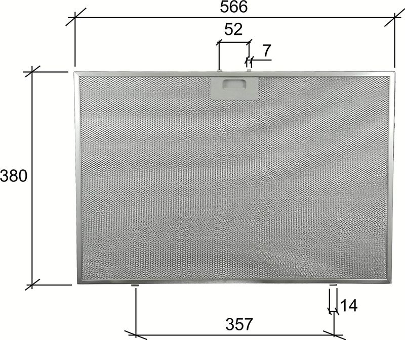 Ikea - Metaalfilter - 565x380x8mm - Metaal