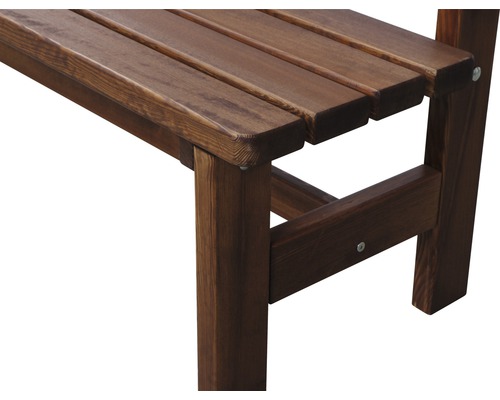 Tessin tuinbank, hout, 2-zits, bruin.
