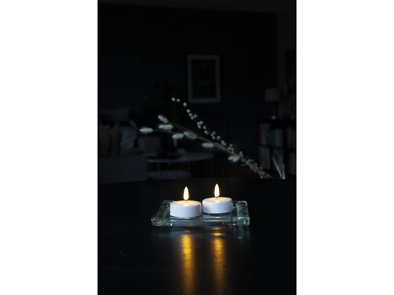 Star Trading LED Teelichter Set Flamme Ø 5.8 x 5.5 cm, Weis Teelichter mit tanzender Flamme