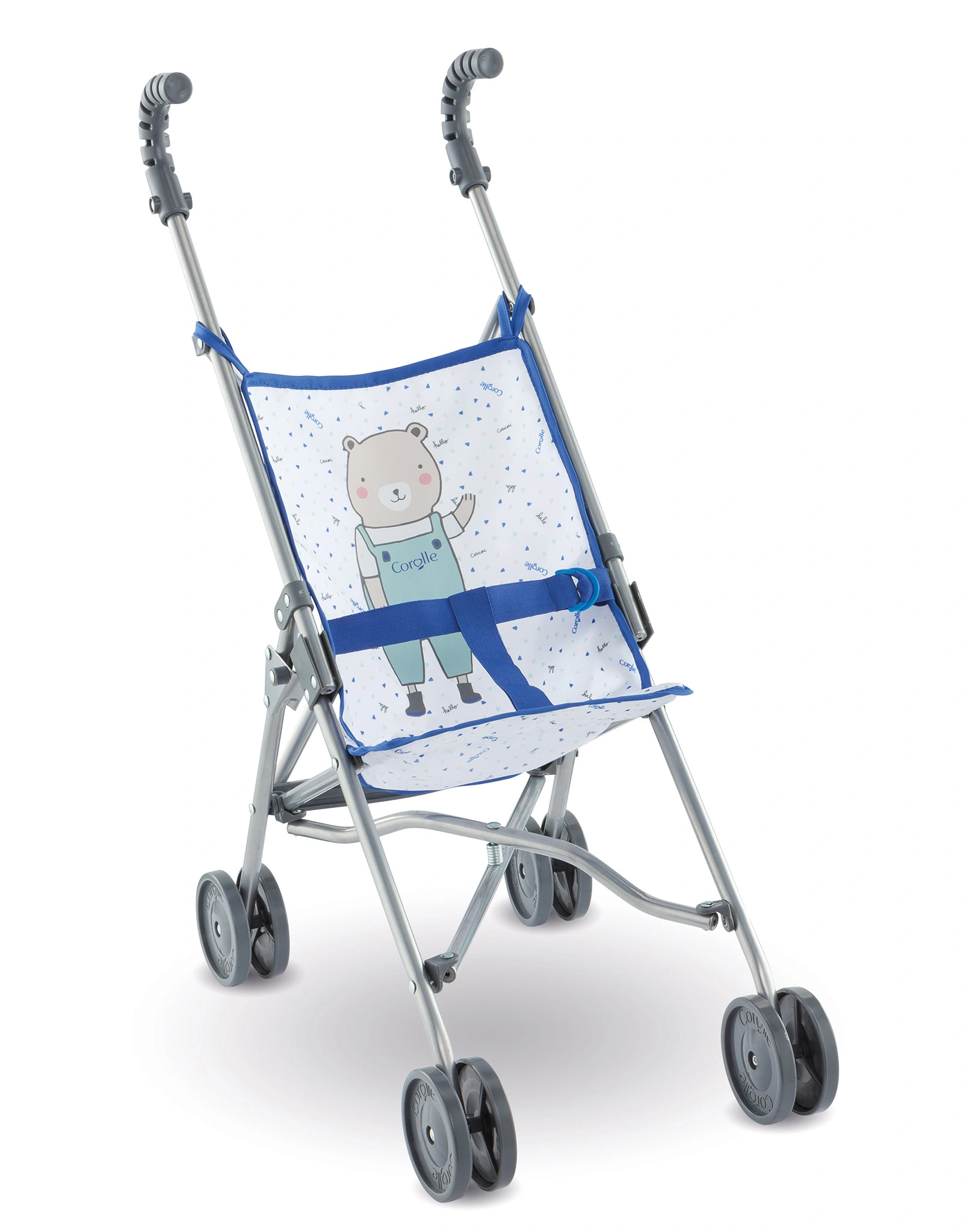 Puppenbuggy BÄR in weiß/blau