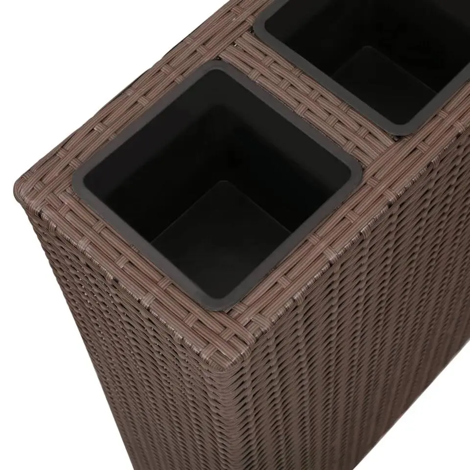 vidaXL - Verhoogde Plantenbak - Bruin - Poly rattan