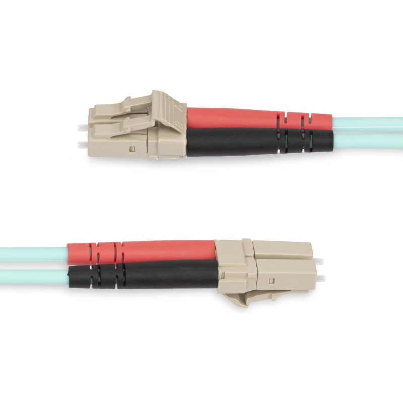 StarTech.com Câble à Fibre Optique Multimode LC/UPC vers LC/UPC OM4, Fibre LOMMF/VCSEL Zipcord 50/125µm, Réseaux 100G, Faible Perte d'Insertion, Cordon de Raccordement Fibre LSZH, 25m
