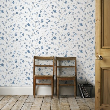 Vliesbehang Ushi blauw 106993