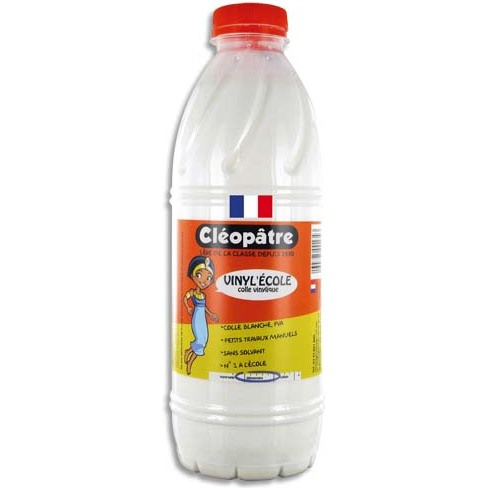 Colle blanche vinylique Cléopatre Vinyl'école - Flacon de 1 L