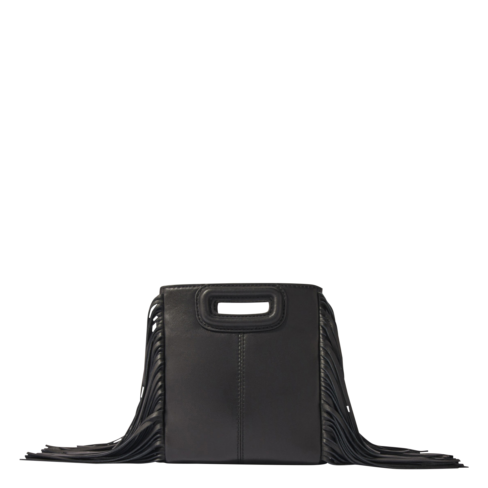 M MINI - Sac bandoulière à oeillets en cuir | Noir