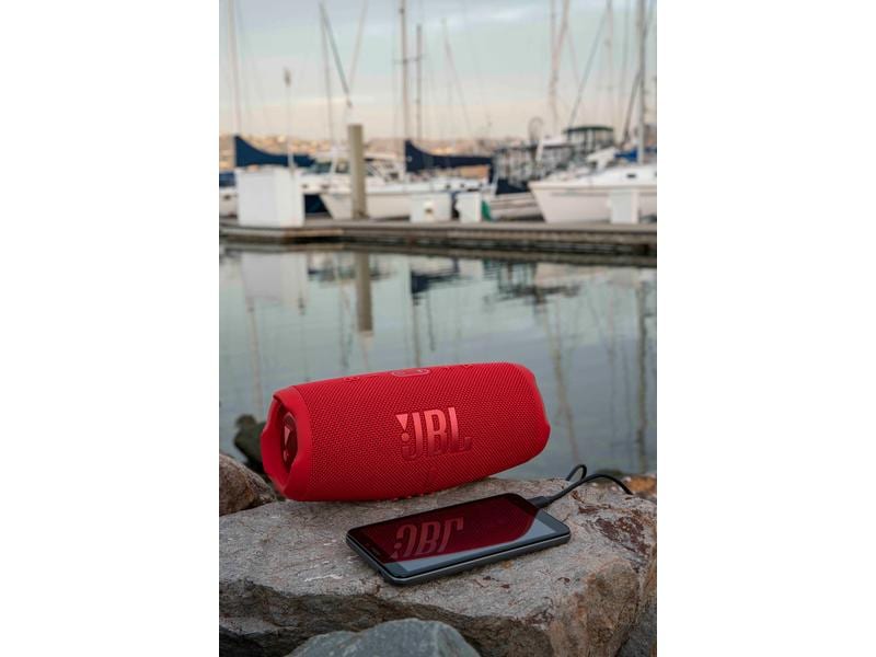 JBL Bluetooth Speaker Charge 5 Rot Tragbarer wasserdichter Lautsprecher mit Powerbank