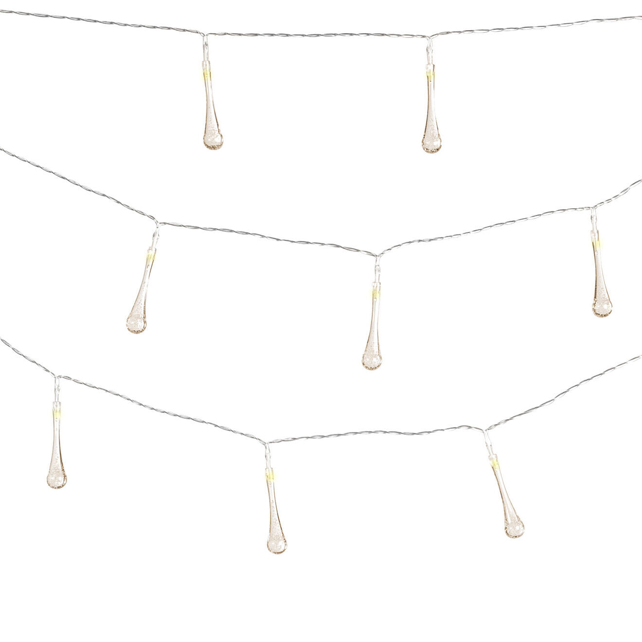 Pratik Garden Guirlande solaire Gouttes blanc/transparent - 2.8 m