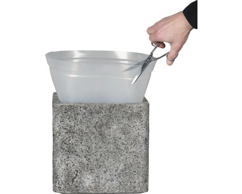 Kunststof bloempotinzet Ø 21 H 16 cm transparant