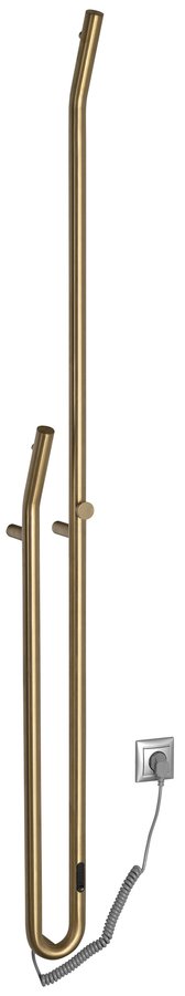 Sapho Duopasso elektrische handdoek radiator 12x170cm geborsteld messing