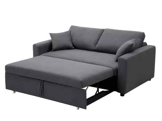 Canapé 3 places convertible en tissu INIZOR - Anthracite