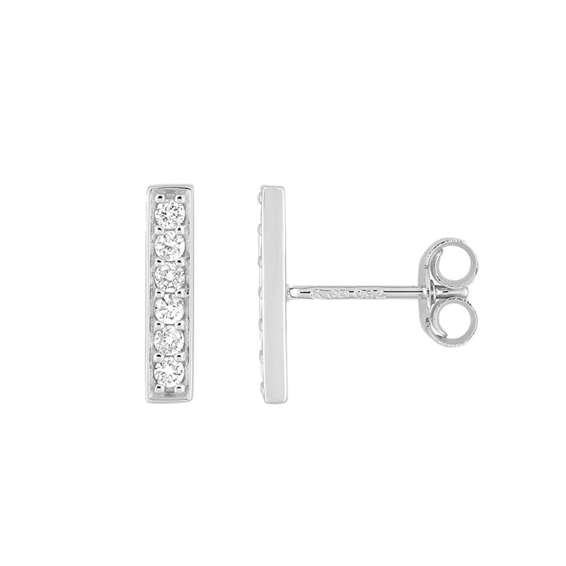 Boucles d'oreilles Femme - Or 18 Carats - Diamant 0,15 Carats