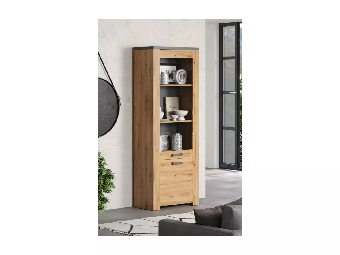 Vaisselier 2 Portes dont 1 en verre trempé H199 cm - Follow