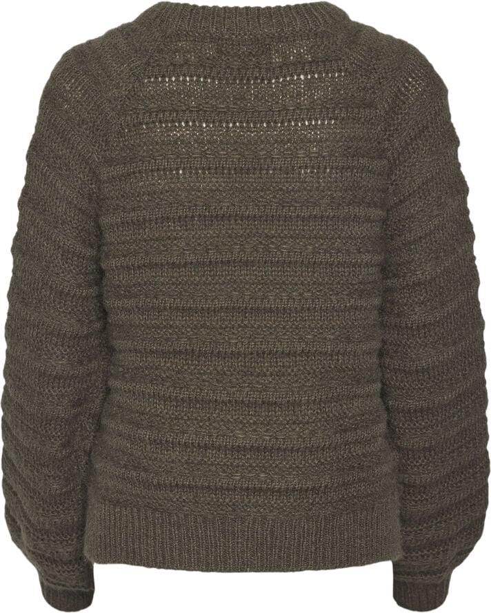 Pieces PCJAYDA LS O-NECK KNIT NOOS Morel
