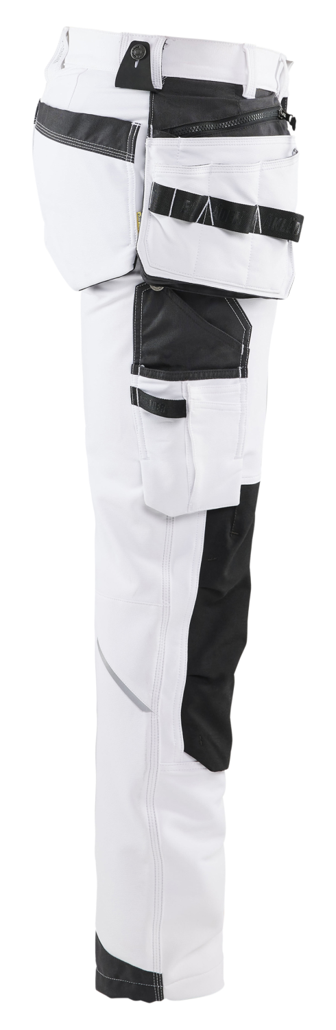 Blåkläder 1079 Werkbroek voor schilder/stucadoor met 4-weg stretch - wit/donkergrijs - 54 (XL)