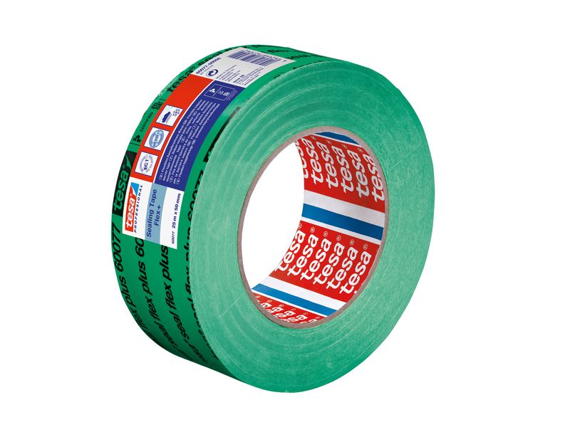tesa Dichtungsband Professional 60077, 25m x 50 mm Flexibles Dampfsperrband, auf PE-Basis