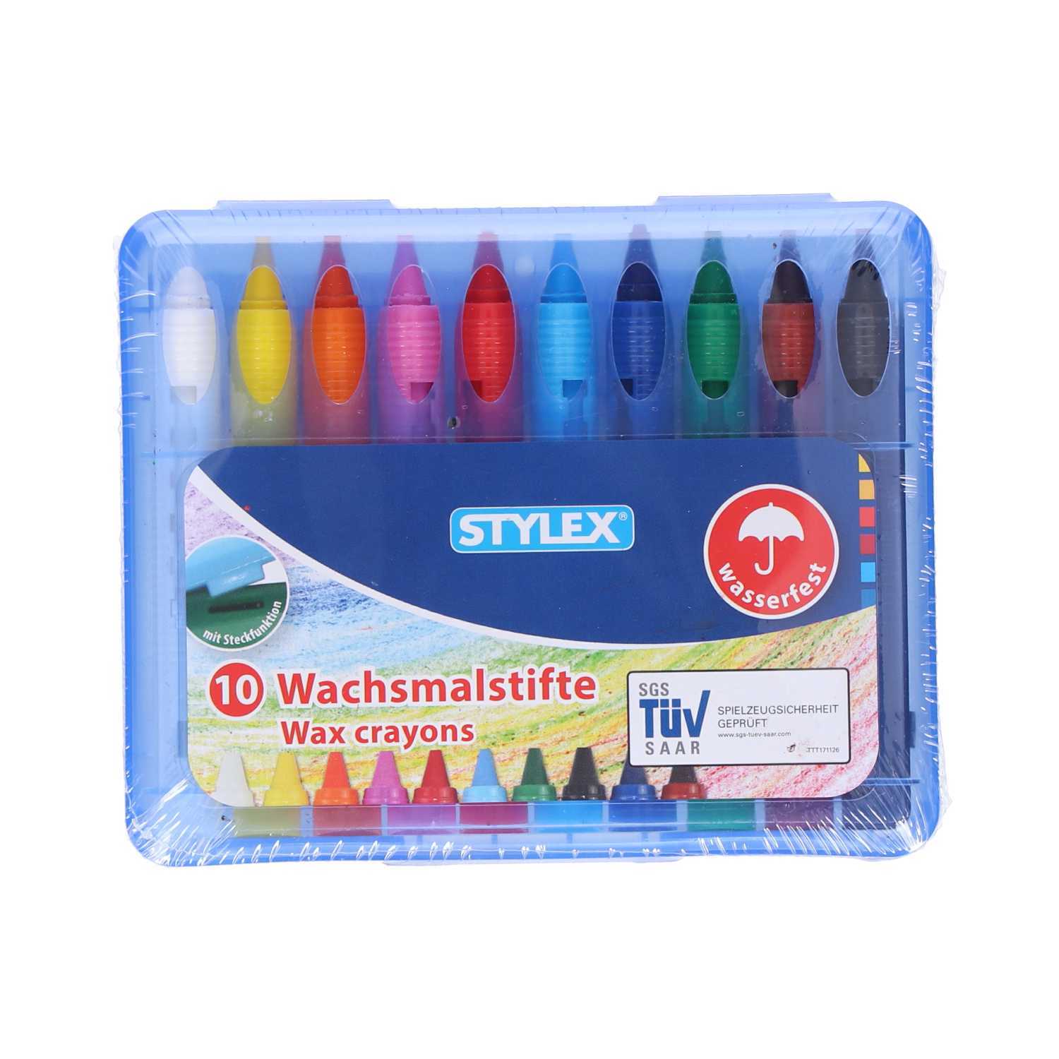 STYLEX® Wachsmalstifte mit Drehhülse bunt