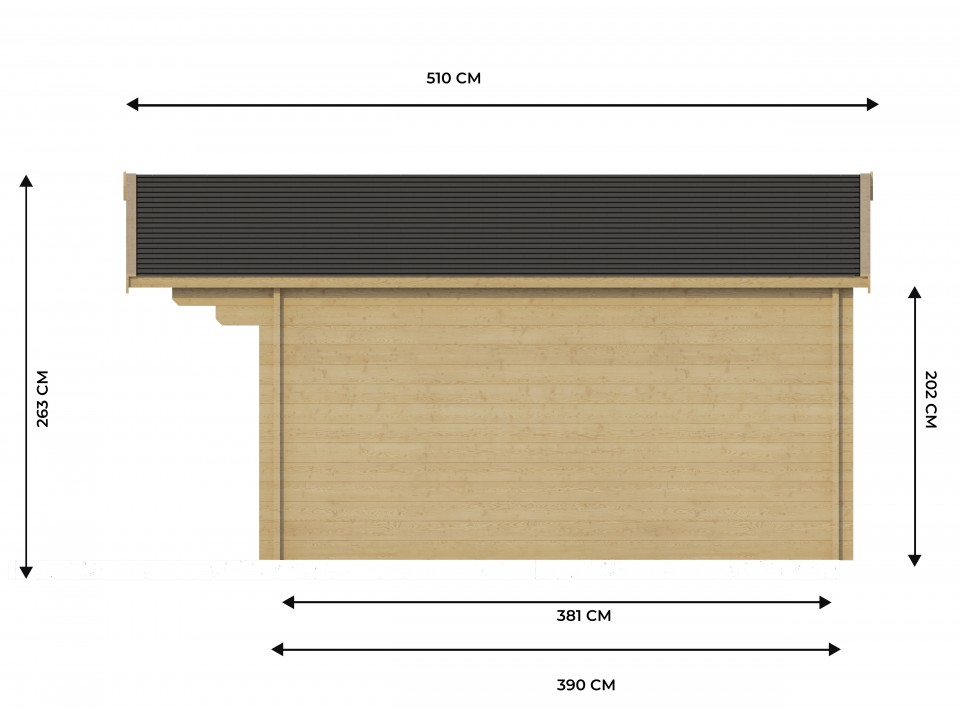 Direct abris chalet de jardin claira 18m² - epaisseurs des madriers : 44mm - double vitrage - abri de jardin - bois nordique