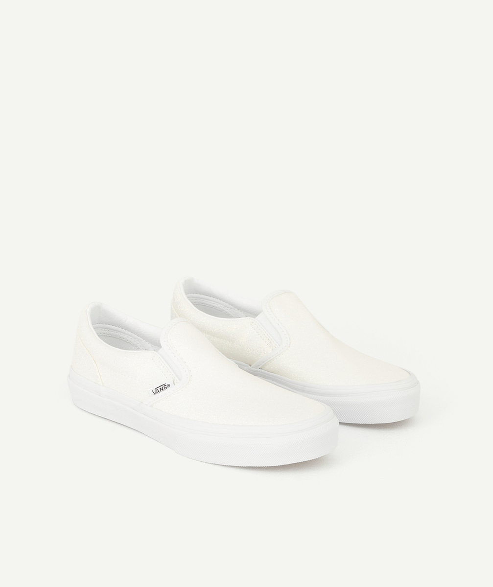 VANSCHAUSSURES FILLES CLASSIC SLIP-ON À PAILLETTES BLANCHES