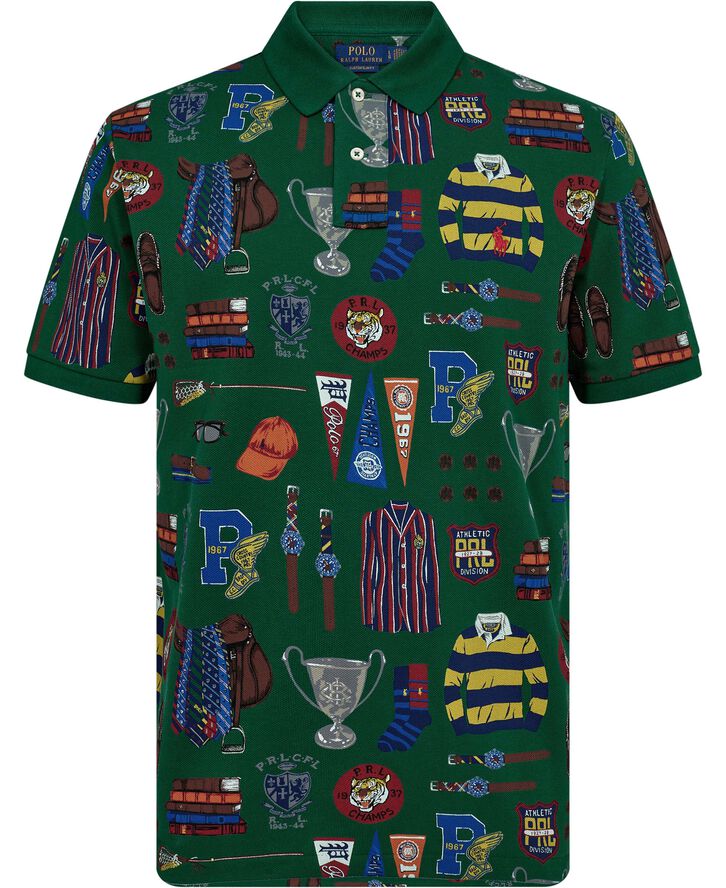 Polo Ralph Lauren 20/1 PRINTED MESH-SSL-PSH Heritage prep kit tenns green
