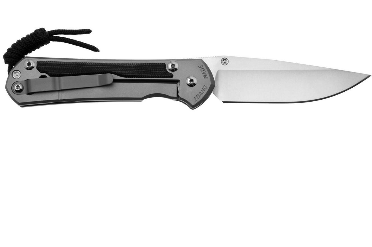 Chris Reeve Large Sebenza 31, L31-1652 MagnaCut Drop Point, Glass Blasted, Black Canvas Micarta Inlay, zakmes