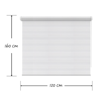 KARWEI duo rolgordijn lichtdoorlatend wit (kleurnr. 4500) 120x160 cm (bxh)
